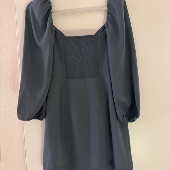 Aritzia Wilfred Slate Blue Novella Dress - Picture 3 of 4